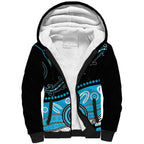 Different Not Less Autism Awareness Australia Personalised Sherpa Hoodie Aussie Aboriginal Lizards