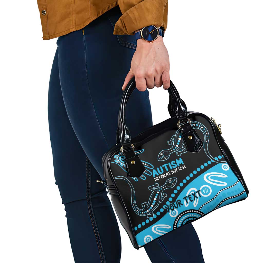 Different Not Less Autism Awareness Australia Personalised Shoulder Handbag Aussie Aboriginal Lizards