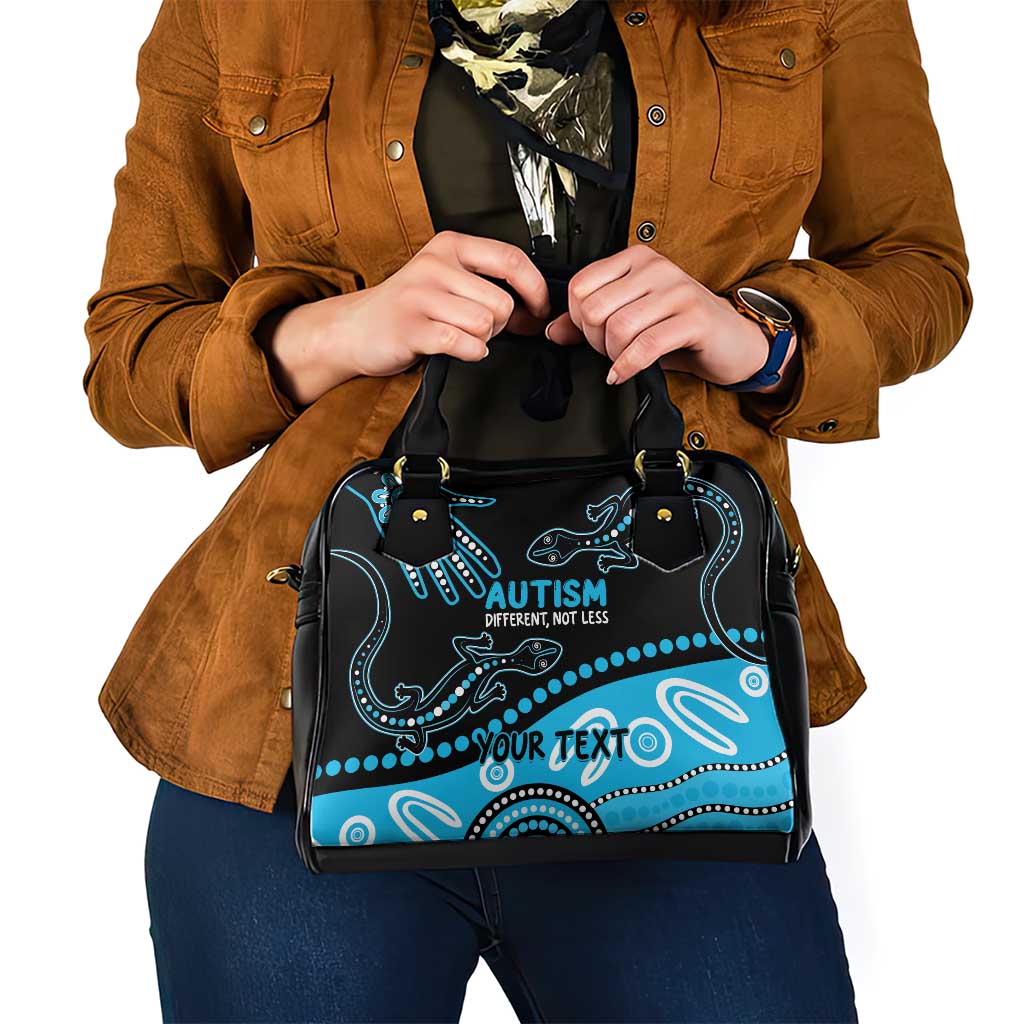 Different Not Less Autism Awareness Australia Personalised Shoulder Handbag Aussie Aboriginal Lizards