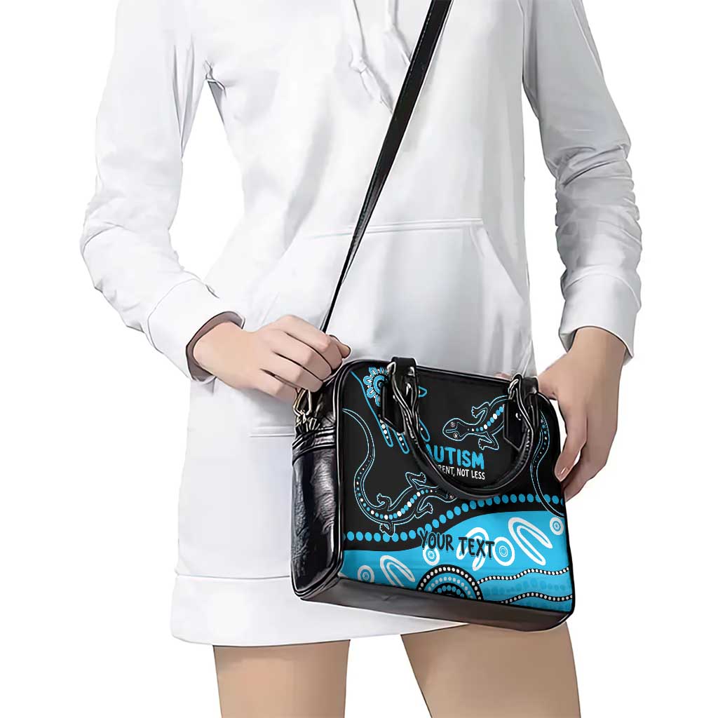 Different Not Less Autism Awareness Australia Personalised Shoulder Handbag Aussie Aboriginal Lizards