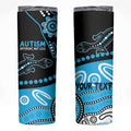 Different Not Less Autism Awareness Australia Personalised Skinny Tumbler Aboriginal Lizards