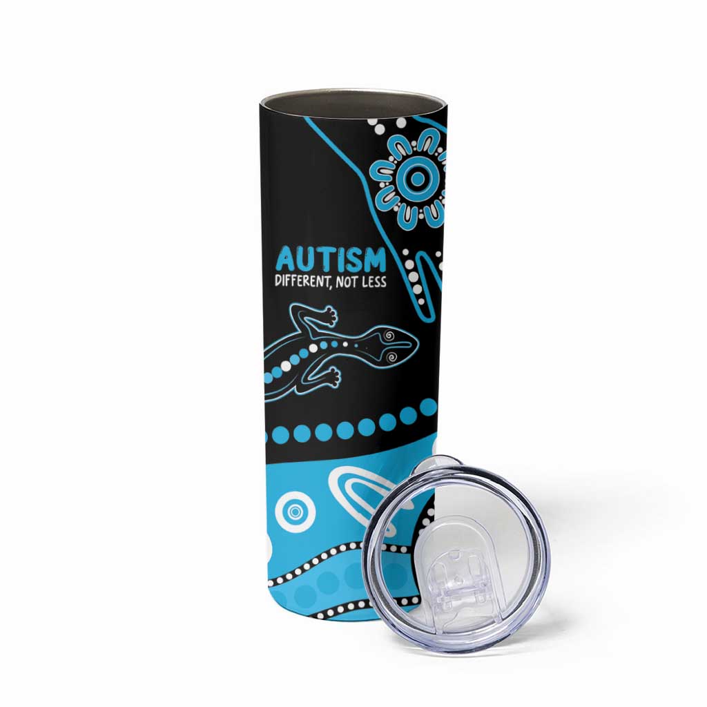 Different Not Less Autism Awareness Australia Personalised Skinny Tumbler Aboriginal Lizards