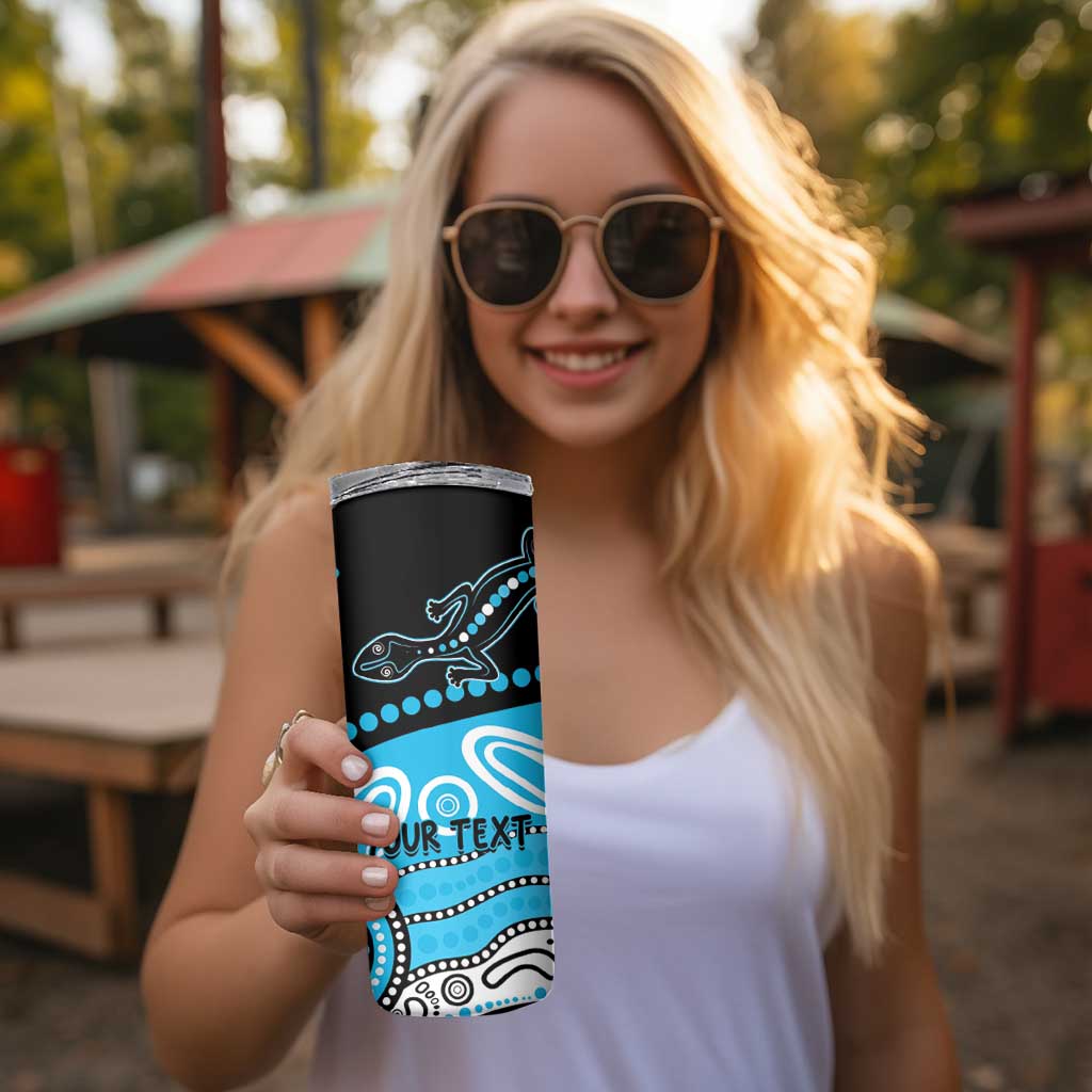 Different Not Less Autism Awareness Australia Personalised Skinny Tumbler Aboriginal Lizards