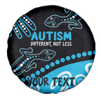 Different Not Less Autism Awareness Australia Personalised Spare Tire Cover Aussie Aboriginal Lizards