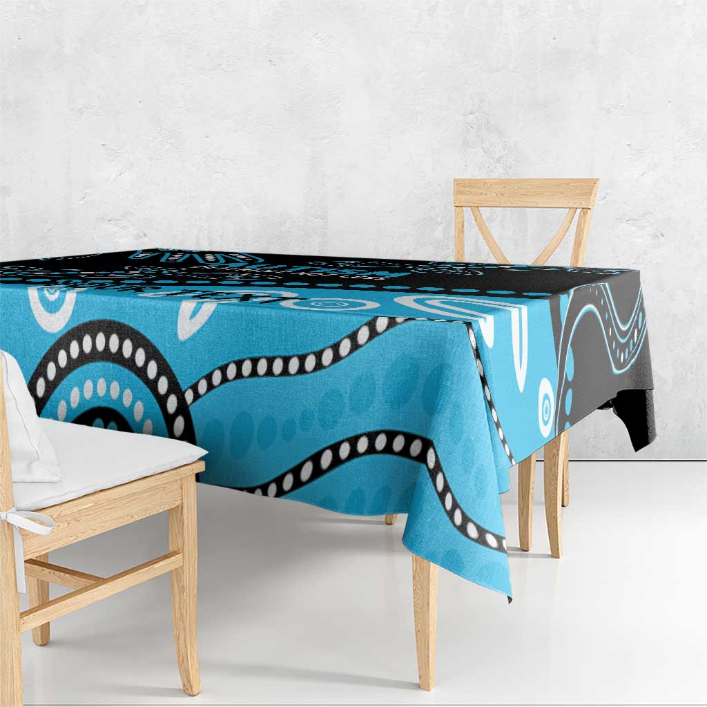 Different Not Less Autism Awareness Australia Personalised Tablecloth Aussie Aboriginal Lizards