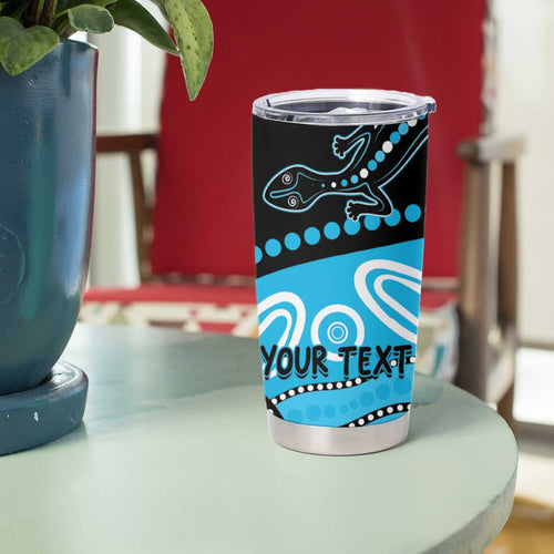 Different Not Less Autism Awareness Australia Personalised Tumbler Cup Aboriginal Lizards