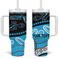 Different Not Less Autism Awareness Australia Personalised Tumbler With Handle Aboriginal Lizards