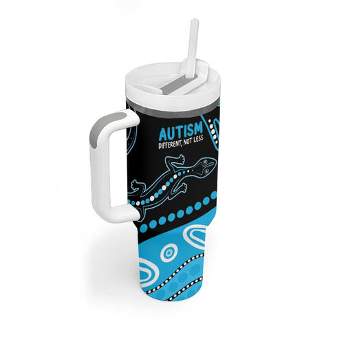 Different Not Less Autism Awareness Australia Personalised Tumbler With Handle Aboriginal Lizards