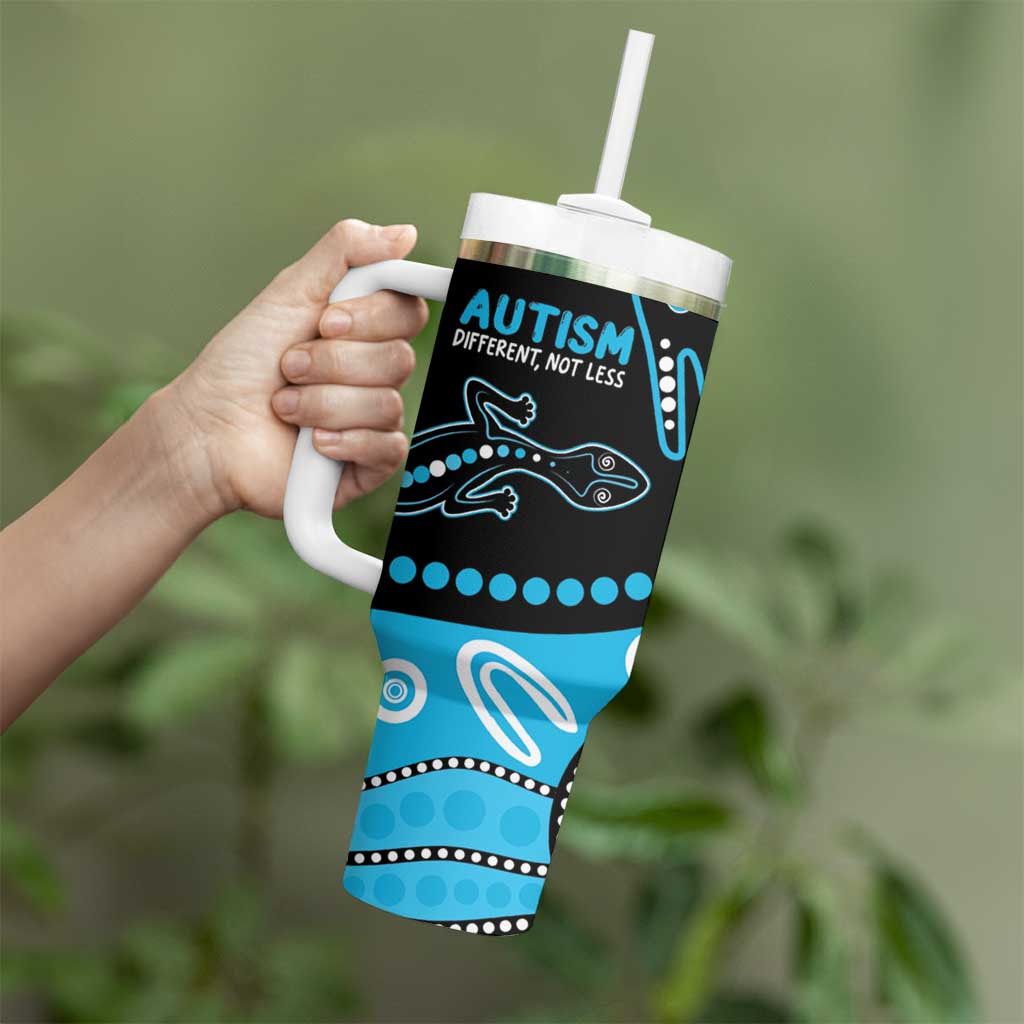 Different Not Less Autism Awareness Australia Personalised Tumbler With Handle Aboriginal Lizards