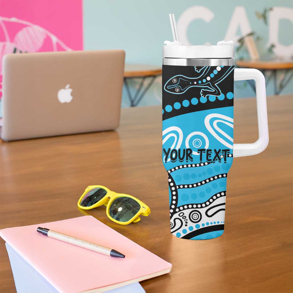 Different Not Less Autism Awareness Australia Personalised Tumbler With Handle Aboriginal Lizards