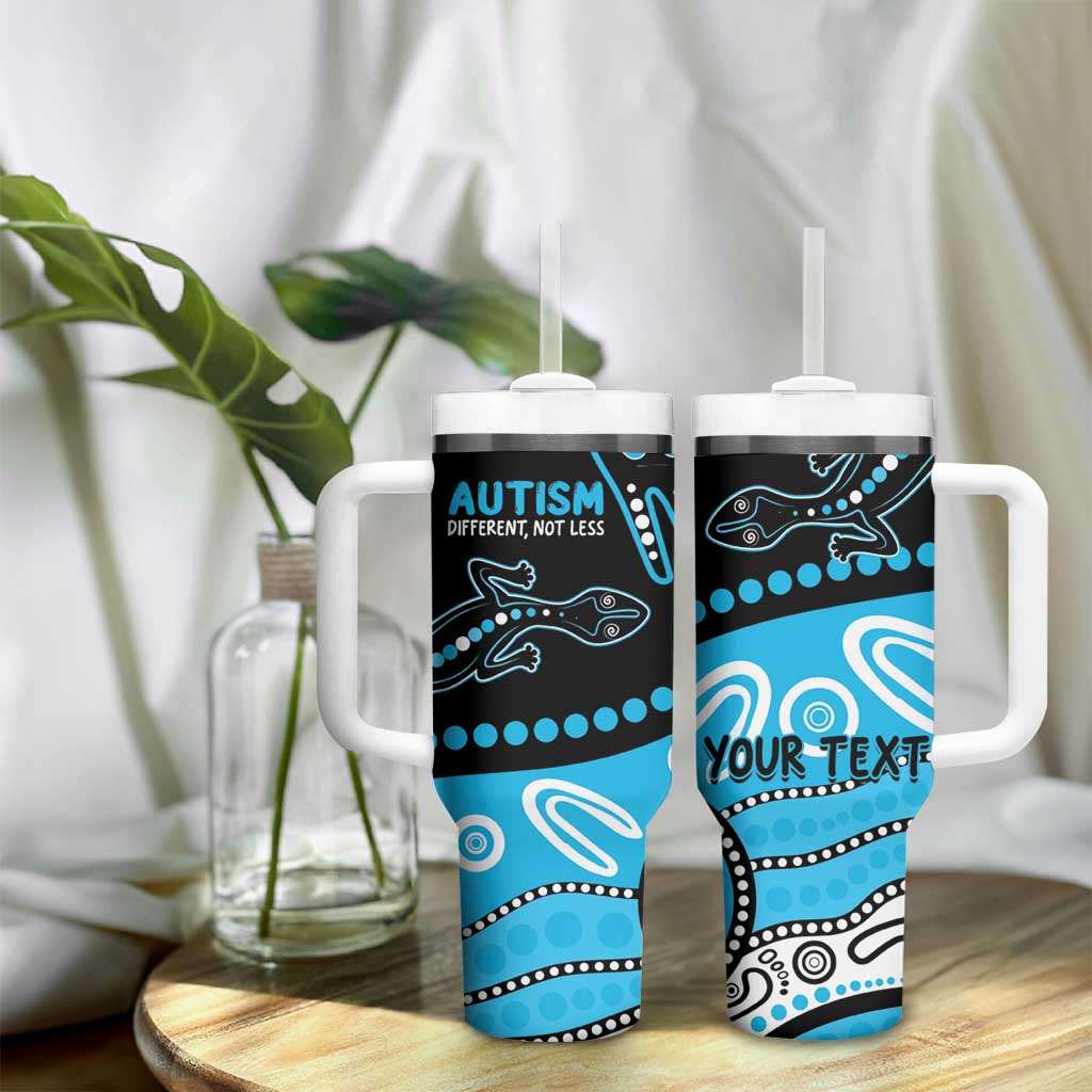 Different Not Less Autism Awareness Australia Personalised Tumbler With Handle Aboriginal Lizards