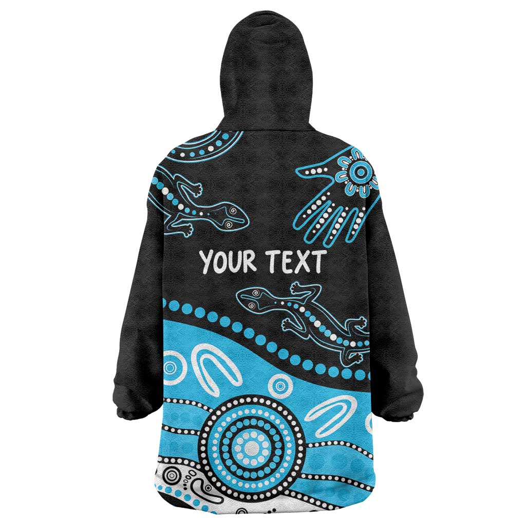 Different Not Less Autism Awareness Australia Personalised Wearable Blanket Hoodie Aussie Aboriginal Lizards