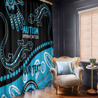 Different Not Less Autism Awareness Australia Personalised Window Curtain Aussie Aboriginal Lizards