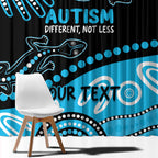 Different Not Less Autism Awareness Australia Personalised Window Curtain Aussie Aboriginal Lizards