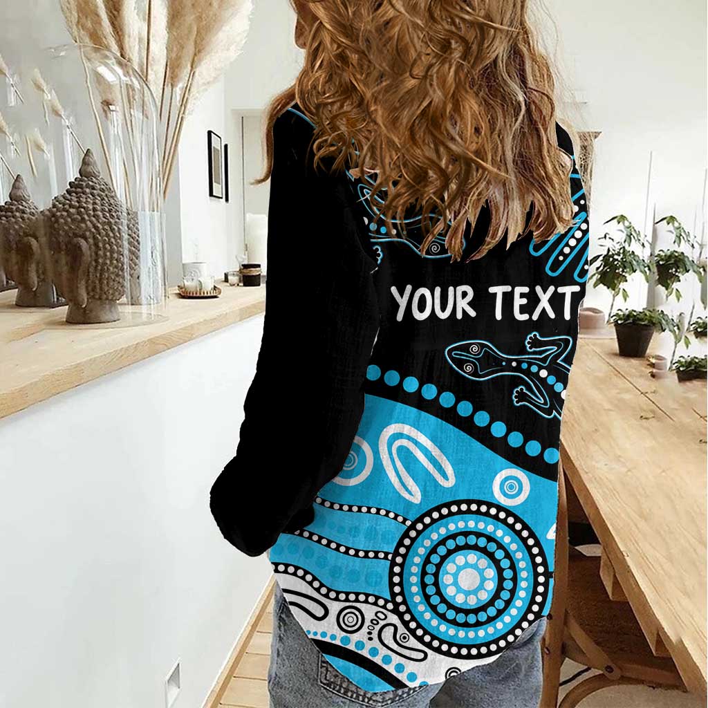Different Not Less Autism Awareness Australia Personalised Women Casual Shirt Aussie Aboriginal Lizards
