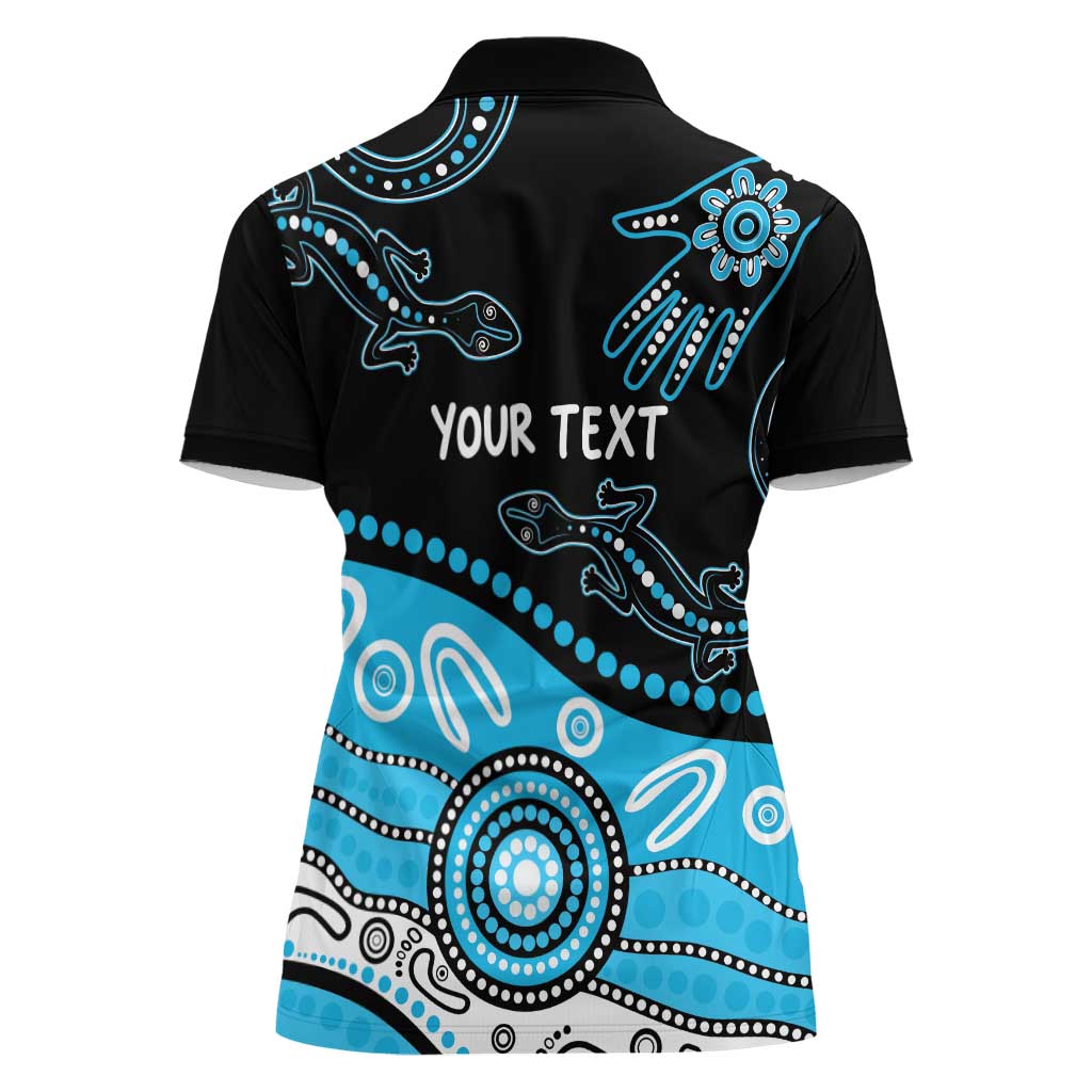 Different Not Less Autism Awareness Australia Personalised Women Polo Shirt Aussie Aboriginal Lizards