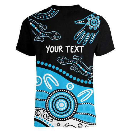 Different Not Less Autism Awareness Australia Personalised Women V-Neck T-Shirt Aussie Aboriginal Lizards