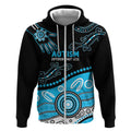 Different Not Less Autism Awareness Australia Personalised Zip Hoodie Aussie Aboriginal Lizards