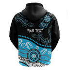Different Not Less Autism Awareness Australia Personalised Zip Hoodie Aussie Aboriginal Lizards