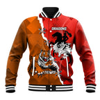 Personalised Dragons And Tigers Rugby Baseball Jacket Sporty Style