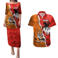 Personalised Dragons And Tigers Rugby Couples Matching Puletasi and Hawaiian Shirt Sporty Style