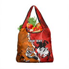 Personalised Dragons And Tigers Rugby Grocery Bag Sporty Style