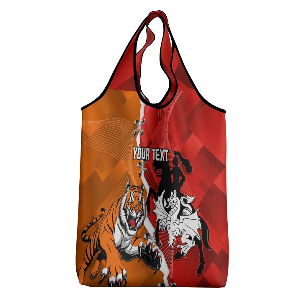 Personalised Dragons And Tigers Rugby Grocery Bag Sporty Style