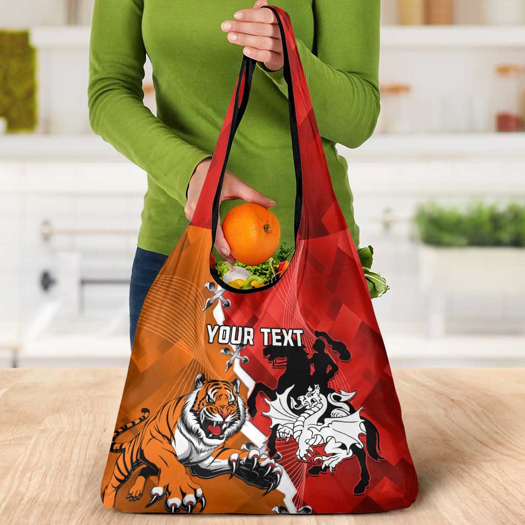 Personalised Dragons And Tigers Rugby Grocery Bag Sporty Style