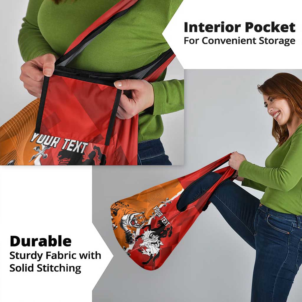 Personalised Dragons And Tigers Rugby Grocery Bag Sporty Style
