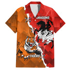 Personalised Dragons And Tigers Rugby Hawaiian Shirt Sporty Style