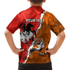 Personalised Dragons And Tigers Rugby Hawaiian Shirt Sporty Style