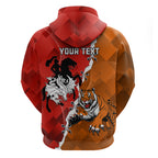 Personalised Dragons And Tigers Rugby Hoodie Sporty Style