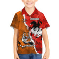 Personalised Dragons And Tigers Rugby Kid Hawaiian Shirt Sporty Style