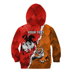 Personalised Dragons And Tigers Rugby Kid Hoodie Sporty Style
