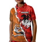 Personalised Dragons And Tigers Rugby Kid Polo Shirt Sporty Style