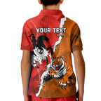 Personalised Dragons And Tigers Rugby Kid Polo Shirt Sporty Style