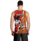 Personalised Dragons And Tigers Rugby Men Tank Top Sporty Style