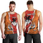 Personalised Dragons And Tigers Rugby Men Tank Top Sporty Style