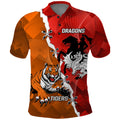 Personalised Dragons And Tigers Rugby Polo Shirt Sporty Style