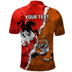 Personalised Dragons And Tigers Rugby Polo Shirt Sporty Style