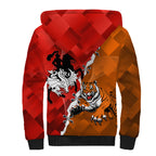 Personalised Dragons And Tigers Rugby Sherpa Hoodie Sporty Style