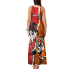 Personalised Dragons And Tigers Rugby Tank Maxi Dress Sporty Style