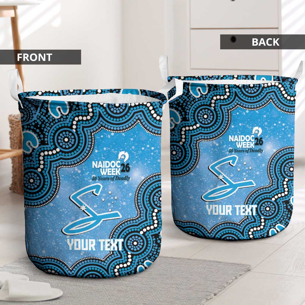 Adelaide Strikers NAIDOC Week 2026 Custom Laundry Basket 50 Years Deadly Indigenous Art Glitter Effect