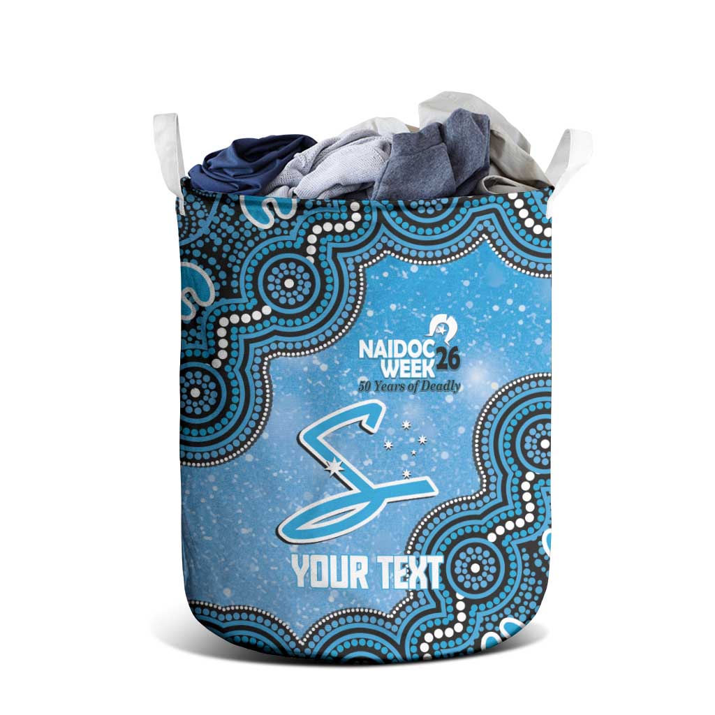 Adelaide Strikers NAIDOC Week 2026 Custom Laundry Basket 50 Years Deadly Indigenous Art Glitter Effect