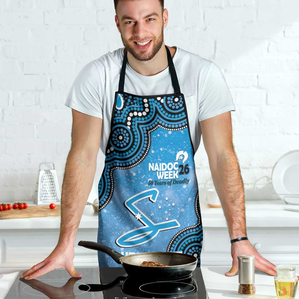 Adelaide Strikers NAIDOC Week 2026 Custom Apron 50 Years Deadly Indigenous Art Glitter Effect