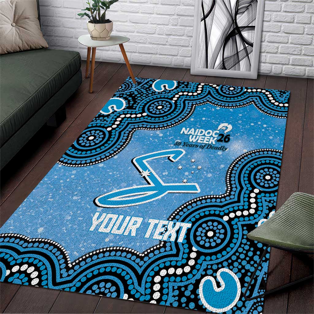 Adelaide Strikers NAIDOC Week 2026 Custom Area Rug 50 Years Deadly Indigenous Art Glitter Effect