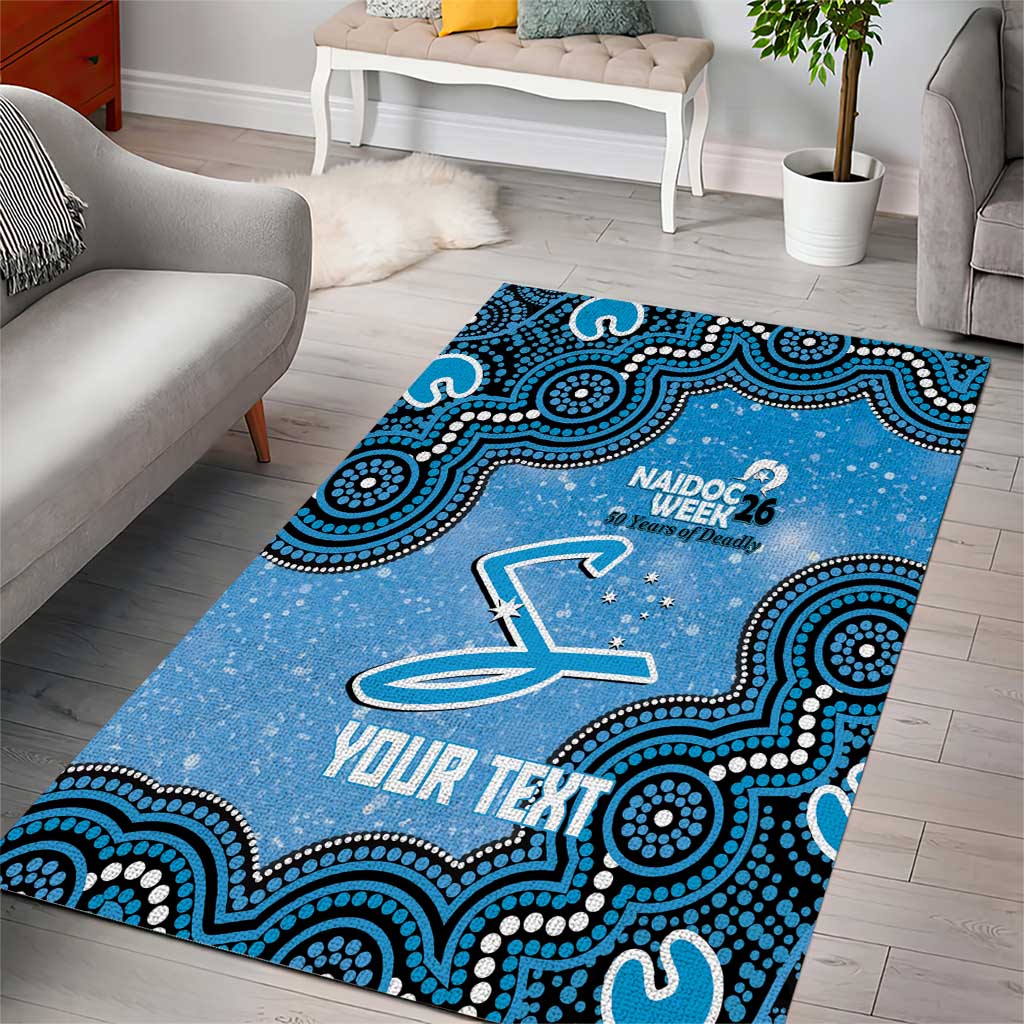 Adelaide Strikers NAIDOC Week 2026 Custom Area Rug 50 Years Deadly Indigenous Art Glitter Effect