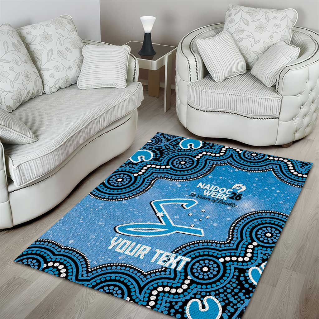 Adelaide Strikers NAIDOC Week 2026 Custom Area Rug 50 Years Deadly Indigenous Art Glitter Effect
