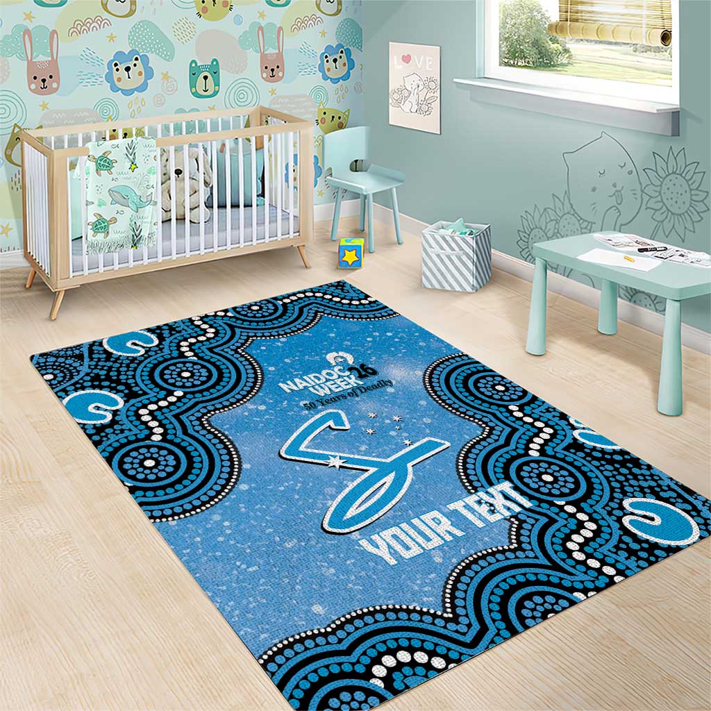 Adelaide Strikers NAIDOC Week 2026 Custom Area Rug 50 Years Deadly Indigenous Art Glitter Effect
