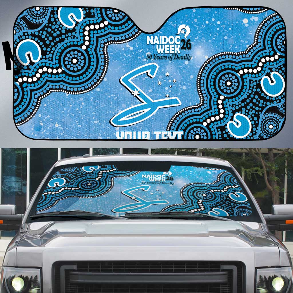 Adelaide Strikers NAIDOC Week 2026 Custom Auto Sun Shade 50 Years Deadly Indigenous Art Glitter Effect